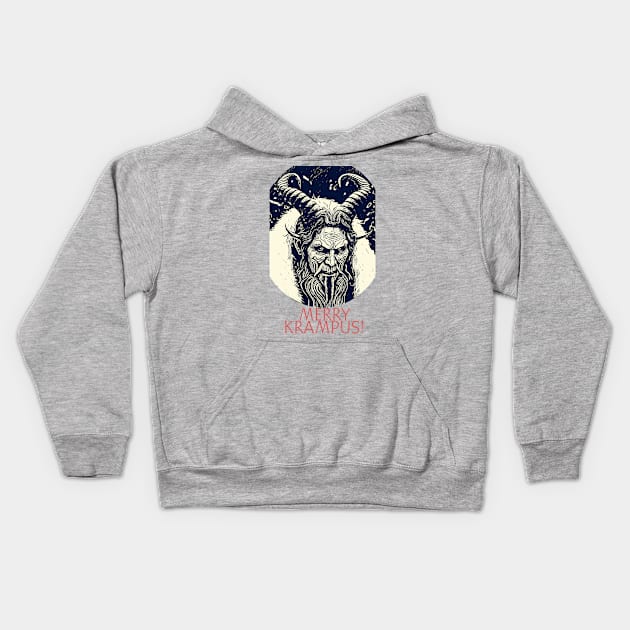 MERRY KRAMPUS Kids Hoodie by BarrySullivan